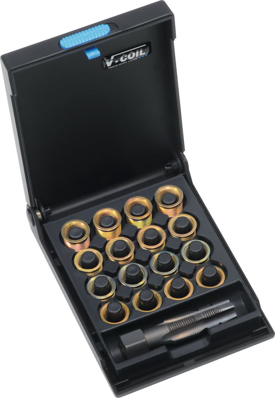 19113, VOLKEL, V-COIL SP-Set 16-4, 16 Solid Thread Inserts SP 9,5 - 11,2 - 12,7 -und 17,5mm, M 14 x 1,25