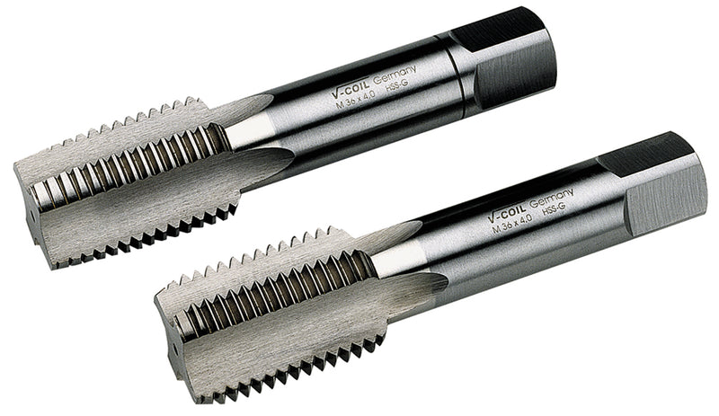 03062, VOLKEL, V-COIL Hand Tap, 2-pcs. Set HSS-G, STI-M 36x2.0