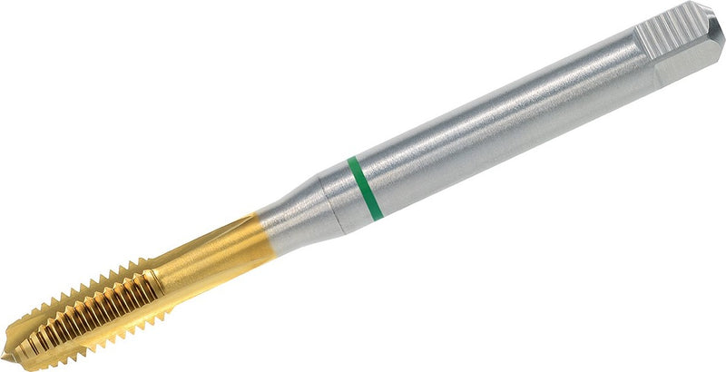 30031, VOLKEL, Machine Tap Green Ring, DIN 371/B HSSE-PM-TiN, M 3x0.5