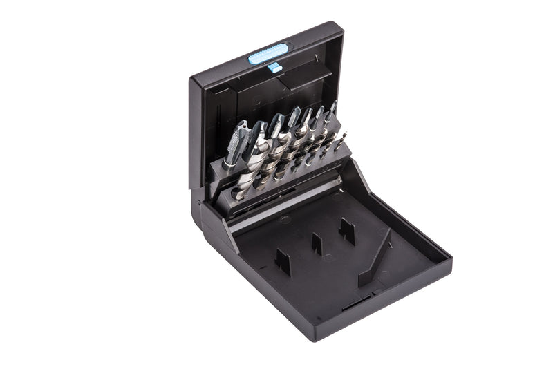 47855, VOLKEL, Machine Taps Set WHITERING + Drills, DIN 371/376 HSSE Form B, M 3 - 12