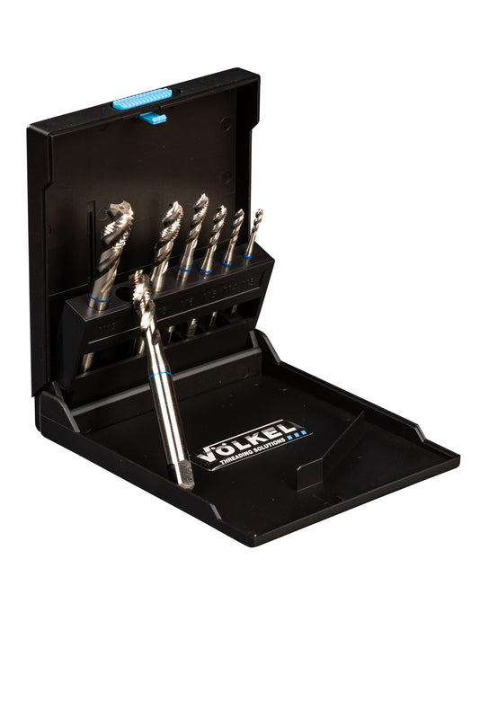 47864, VOLKEL, Machine Taps Set BLUERING, DIN 371/376 HSSE Form R39, M 3 - 12