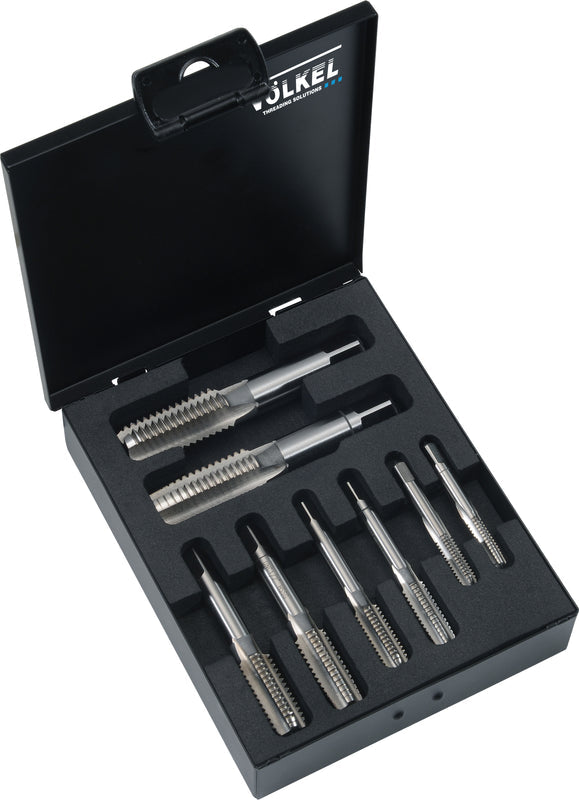47034, VOLKEL, Hand Tap set, DIN 352 HSS-G , UNC 1/4 - 3/4"