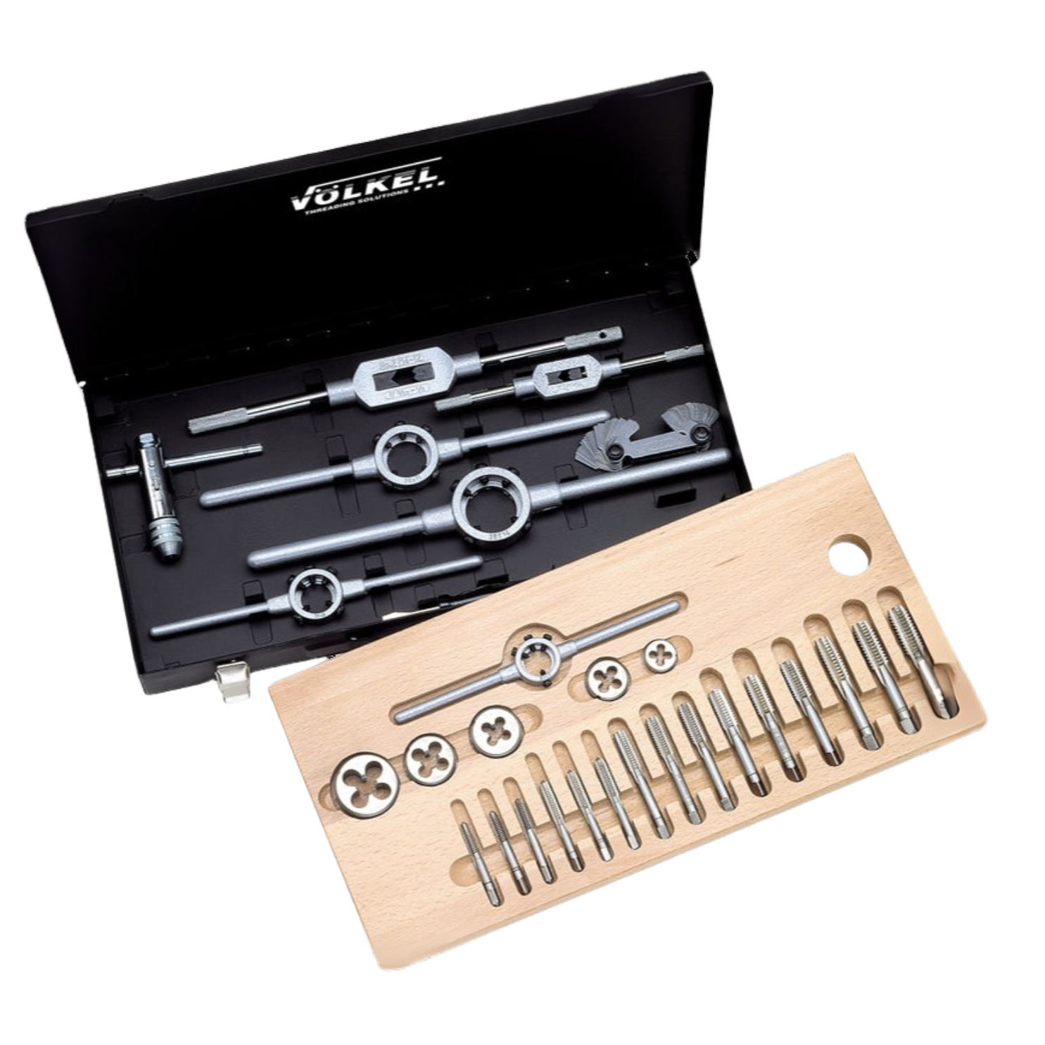 48010, VOLKEL, Tap & Die Set, HSS-G DIN, Mf 3x0,35 - 12x1,5