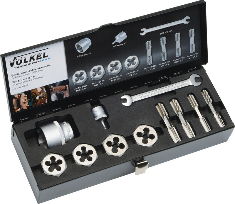 48647, VOLKEL, HexTap Set, HSS-G, M12x1,25-M12x1,5-M14x1,25-M14x1,5