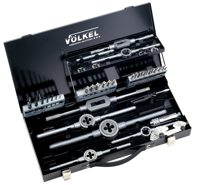 49182, VOLKEL, Tap & Die Set, HSS-G DIN Conical , M 3 - 12