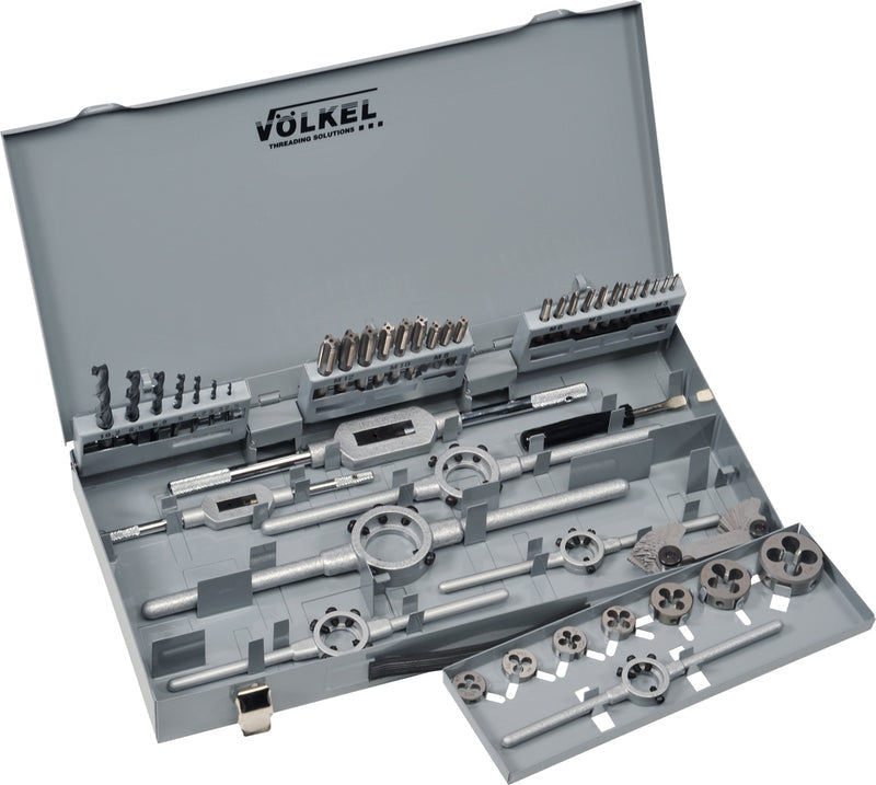 49111, VOLKEL, Tap & Die Set, HSS-G DIN, M 3 - 12