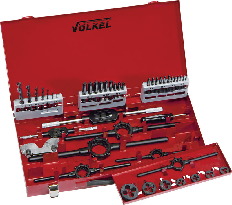 49183, VOLKEL, Tap & Die Set, HSS-G DIN Conical , M 3 - 12