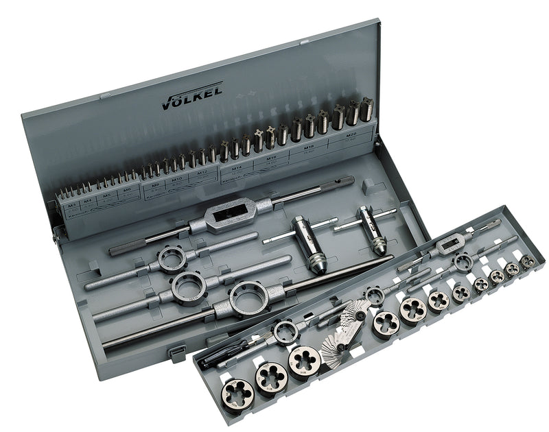 49282, VOLKEL, Tap & Die Set, HSS-G DIN Conical , M 3 - 12