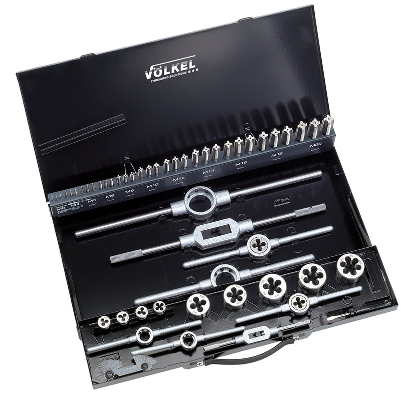 49271, VOLKEL, Tap & Die Set, HSS-G DIN left hand thread, M 3 - 20