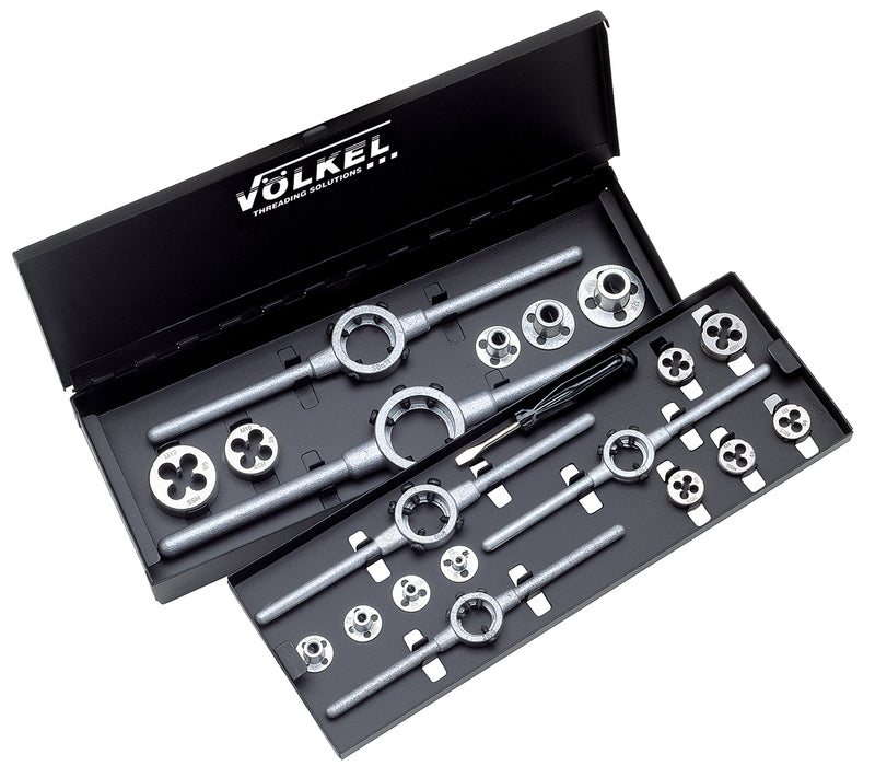 49599, VOLKEL, Round Dies Set P.V. 14, DIN 223 HSS-G , M 3 - 12
