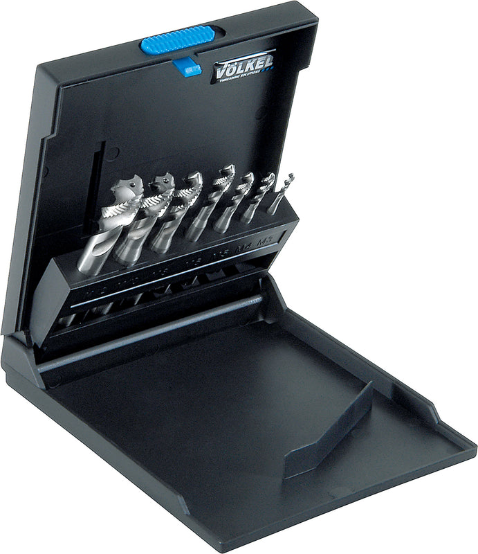 47817, VOLKEL, Machine Taps Set P.K. 30, DIN 371/376 HSSE Form R35, M 3 - 12
